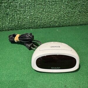 Digital Alarm Clock, White, Easy to Set Controls, Red LED Display